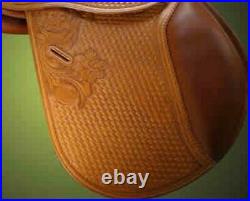 DD Leather Light Weight English professional All purpose hand tooled Saddle- 16