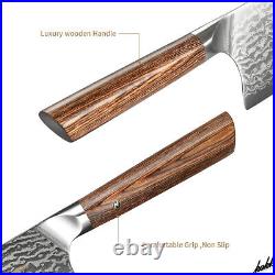 Damascus steel 17.5cm blade All-purpose knife Santoku knife VG10 66 layers