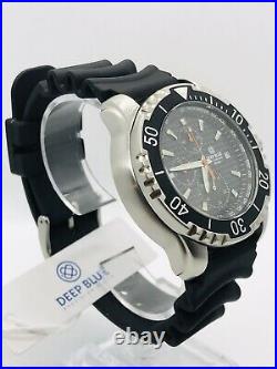 Deep Blue Ap Chronograph All Purpose Dive Watch- Black Dial