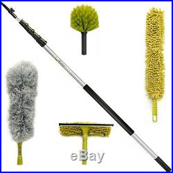 DocaPole Cleaning Kit with 24 Foot (7m) Extension Pole & 3 Dusters + Squeegee