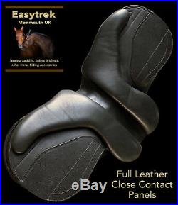 Easytrek Treeless 2019 model Black Leather all purpose saddle, traditional look