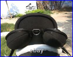 Endurance saddle / Black synthetic leather saddle/ jumping saddle