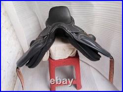 English Black Leather All Purpose Close Contact Saddle Full Padded