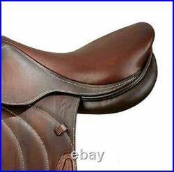 English Close Contact Leather Horse Saddle All Purpose Brown Leather Jumping