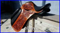 English dressage leather saddle 17 with bridle, taxed and accessories