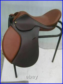 English saddle brown leather treeless GP all purpose saddle in all size 14 to19