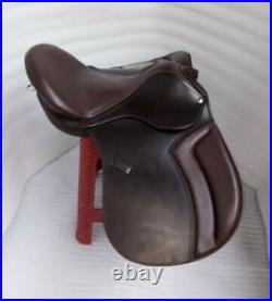 English saddle leather treeless GP all purpose saddle black & brown Size 15 to