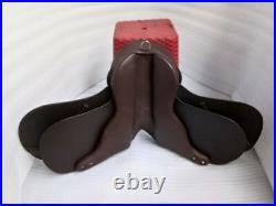 English saddle leather treeless GP all purpose saddle black & brown Size 15 to