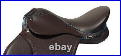 Equitem Leather Youth All Purpose AP English Saddle Only with Teal Trim