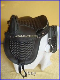 Exclusive All purpose Treeless Synthetic saddle Black with matching stitching