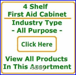 First Aid Kit (Cabinet) Stocked All Purpose Fill 4 Shelf with Pockets