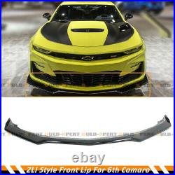 For 16-21 Camaro SS /19-21 LS LT RS Glossy Blk Front Bumper Lip Splitter Spoiler