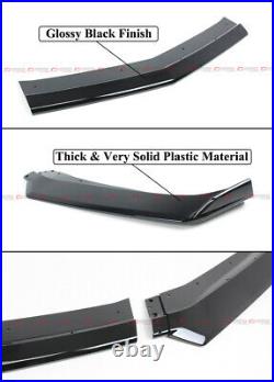 For 16-21 Camaro SS /19-21 LS LT RS Glossy Blk Front Bumper Lip Splitter Spoiler