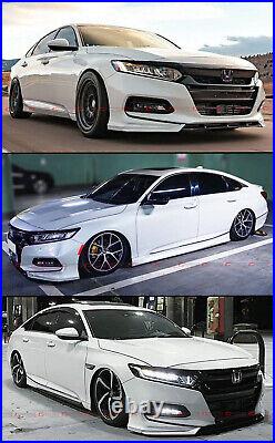 For 2018-2020 Accord Painted White Pearl Yofer Front Bumper Lip Splitter Kit