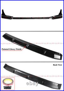 For 2022-2023 11th Honda Civic Yofer Glossy Black Front Bumper Lip Splitter Kit