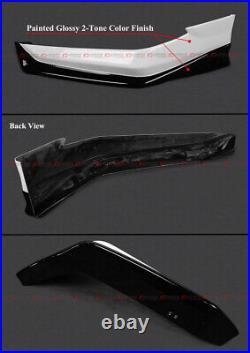 For 2022-2024 Honda Civic 11th GF Bodykit Pearl White Black Front Bumper Lip Kit