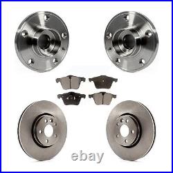 Front Hub Bearing Brake Rotor & Pad Kit For Volvo S60 XC70 S80 V60 Cross Country