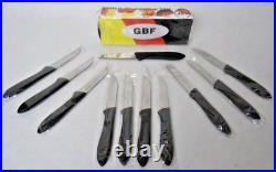 GBF Germany Chromstahl 10 Vintage All-Purpose Kitchen Knives Black NIOB Uncommon