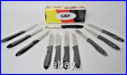 GBF Germany Chromstahl 10 Vintage All-Purpose Kitchen Knives Black NIOB Uncommon