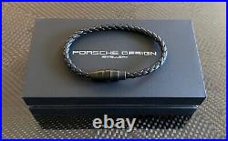 Genuine Porsche Design Grooves Bracelet All Black 21.5cm Made in Germany New