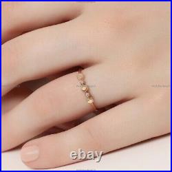 Gift For Her 14k Gold Diamond Unique Design Band Birthday Diamond Ring