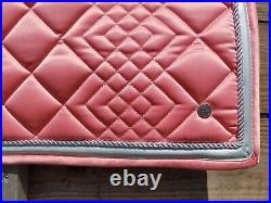 HKM AP Saddle Pad Equilibrio Colare Coral withmatching bonnett