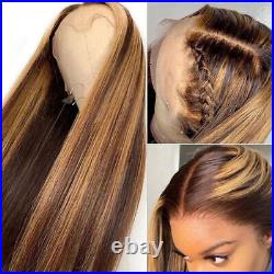 Highlight 13x4 Ombre Hd Lace Front Wigs Bone Straight Colored Lace Closure Wig