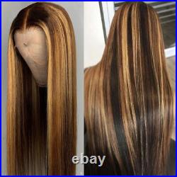 Highlight 13x4 Ombre Hd Lace Front Wigs Bone Straight Colored Lace Closure Wig