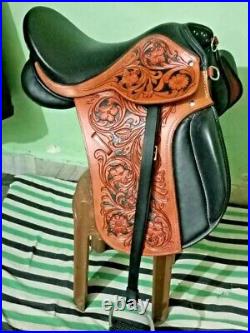 Horse New Leather English Jumping All Purpose Horse Saddle Size 16 to 18 Inch