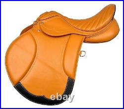 Horse Saddle Leather Jumping English Riding Premium All Purpose Tack 14-18 inch