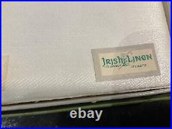 Irish Linen Double damask tablecloth new In Original Box. Beautiful Design