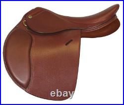 Jumping Horse Saddle Leather English Riding Premium All Purpose Tack 14-18 Seat