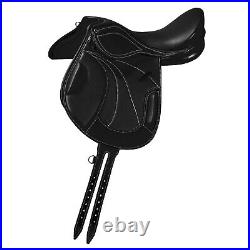 Jumping Horse Saddle Premium Leather English Riding All Purpose Tack 14-18 inch