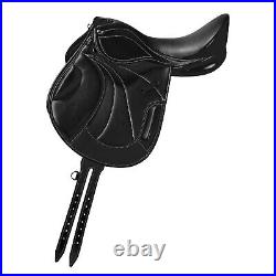 Jumping Horse Saddle Premium Leather English Riding All Purpose Tack 14-18 inch