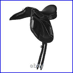 Jumping Horse Saddle Premium Leather English Riding All Purpose Tack 14-18 inch