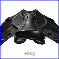 Jumping Horse Saddle Premium Leather English Riding All Purpose Tack 14-18 inch