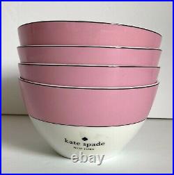 Kate Spade Lenox Rutherford Circle BLUSH PINK All Purpose Bowls Set of 4