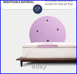 King 3 Inch Purple Memory Foam Mattress Topper Gel Infused Cooling Mattress Pad