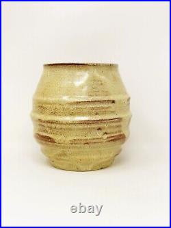 Kjeld Erica Deichmann Studio Art Pottery Planter Ochre Glaze Vintage NB Canada