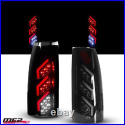 LED Smoked Tail Lights For 1988-99 Chevy GMC C/K 1500 2500 3500 Brake Lamps Pair