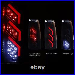 LED Smoked Tail Lights For 1988-99 Chevy GMC C/K 1500 2500 3500 Brake Lamps Pair