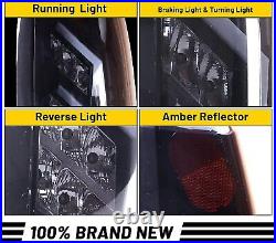 LED Smoked Tail Lights For 1988-99 Chevy GMC C/K 1500 2500 3500 Brake Lamps Pair