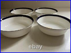 LENOX Federal Cobalt Platinum 6.25 All Purpose Bowls Set of 4 NEW w Stickers