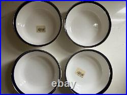 LENOX Federal Cobalt Platinum 6.25 All Purpose Bowls Set of 4 NEW w Stickers