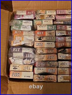 LOT OF 49 Vintage Rit Dye All-Purpose Concentrated Tint/ Dye Fabrics New NOS