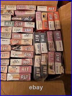 LOT OF 49 Vintage Rit Dye All-Purpose Concentrated Tint/ Dye Fabrics New NOS