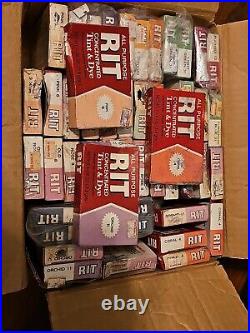 LOT OF 49 Vintage Rit Dye All-Purpose Concentrated Tint/ Dye Fabrics New NOS