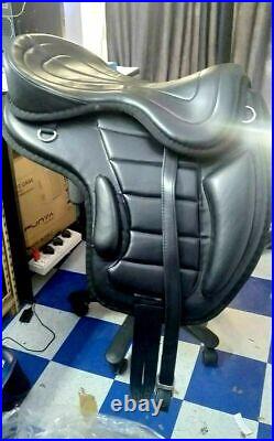 Leather Freemax Saddle All purpose In Black Color With Girth For Horse