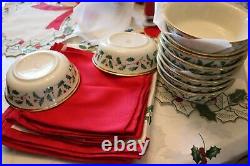 Lenox Holiday Dimension All Purpose Bowls (10) New Dishwasher Safe Made In USA
