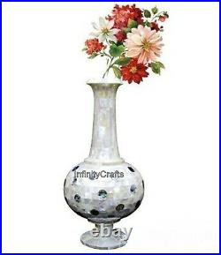 Marble Vase with Intricate Work Table Masterpieces for All Purpose Gift 10 Inch